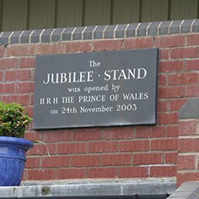 Comemmorative plaque at Ludlow racecourse