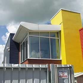 Aluminium framed windows at Ludlow Football Club