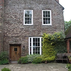 Listed building with double glazing