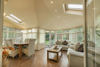 large luxury conservatory interior